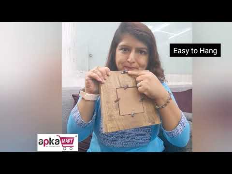 Wooden Jharokha Frame With Mirror Wall Hanging | Antique Finished Handcrafted Rustic Mirror Jharokha - Home, Wall Decor, Living room, Entrance Decoration & Gifts - 8 Inch - Apkamart