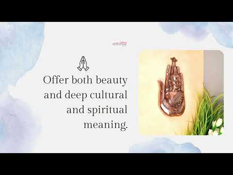 Buddha Wall Hanging Showpiece | Palm Buddha Wall Decor | Gautam Buddha Statue Wall Hanging - For Home & Wall Decor | Living Room, Office Decor & Gifts - 11 Inch - Apkamart