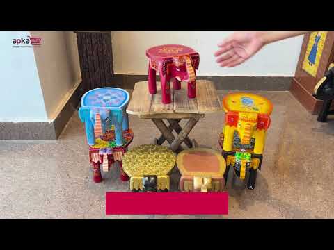 Elephant Showpiece - Stool Design | Elephant Table Showpiece - For Placing Small Pots & Tea Lights - For Home, Living Room Decor & Gifts - 8 Inch - Apkamart #Style_Design 1