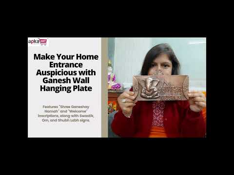 Ganesh ji Welcome Plate - Wall Hanging - Ganesha Wall Decor - 9 Inch - ApkaMart