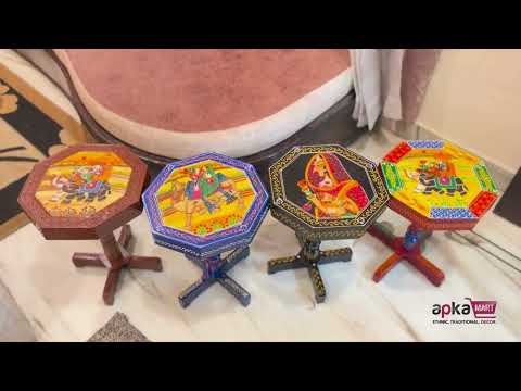 Wooden Side Table | End Table | Coffee Tables - for Living Room, Bedside, Sofa Side, Corners, Home Decor & Gifts - 15 Inch - Apkamart #Colour_Blue