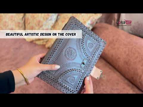 Leather Diary Vintage With Lock | Journal Notebook With Handmade Paper | Personal Traveller's Book, Sketchbook - for Writing, Table, Office, Desk, Study, Corporate Gifts | Gift for Him / Her -Apkamart