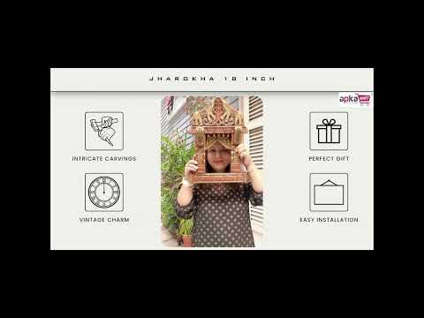 Wall Decor Elephant Jharokha - For Home Decor & Gifts - 18 Inch - ApkaMart #color_Brown