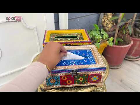 Paper Napkin Holder - For Table & Home Decor - 4 inch- Blue- Apkamart