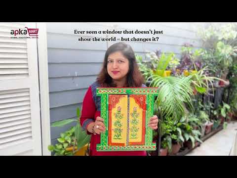 Wooden Window Jharokha Frame | Jharokha Wall Hanging - For Home Decor & Gifts - 18 Inch - Apkamart