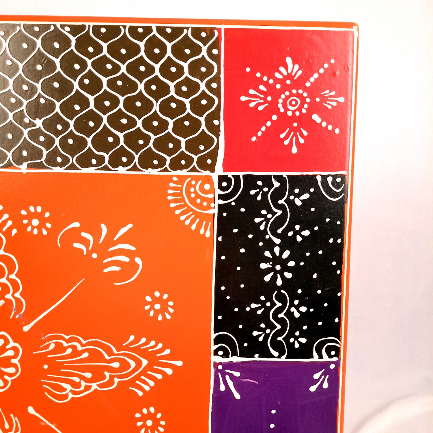 Wooden Puja Peeta Chowki | Stool / Aasan for God Idols | Wooden Pooja Chowki Table - for Festivals, Home, living Room, Corner, Mandir Decoration & Gifts - 18 Inch - apkamart