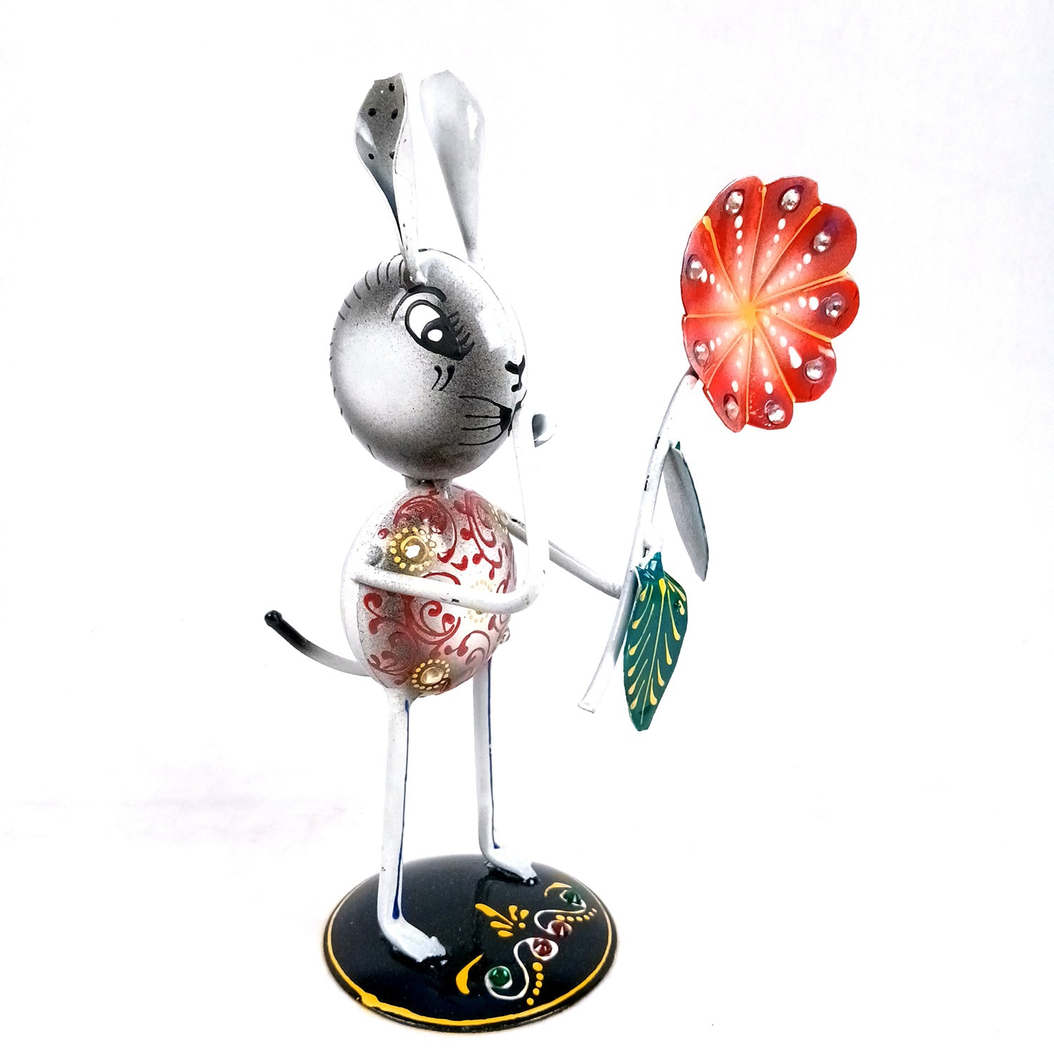 Rabbit Showpiece Set | Animal Figurines - for Home, Table, Living Room, TV Unit & Bedroom Office Desk Decor& Gifts - 8 Inch (Pack of 3) - Apkamart