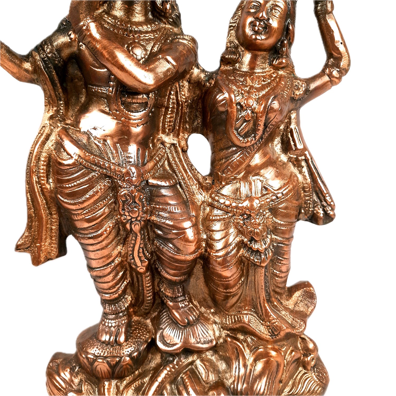 Radha Krishna Idol Statue | Radhe Krishna Murti For Corner Decoration | Wedding Gift for Couples | Religious Gift - for Home, Table, Living Room, Office, Puja , Entrance Decoration - 18 Inch - Apkamart