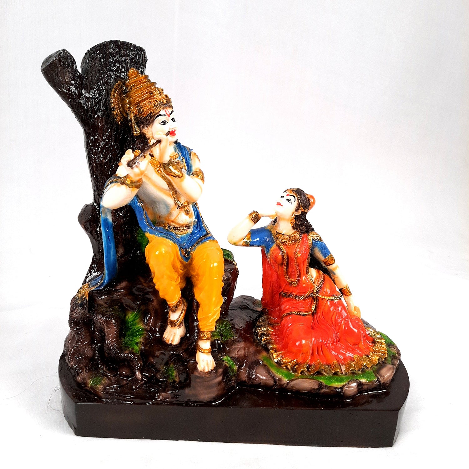 Radha Krishna Idol Statue With High Quality Finish - for Home Decor, Living Room, Mandir, Temple, Pooja, Table, Office & Gifts - 10 Inch - apkamart