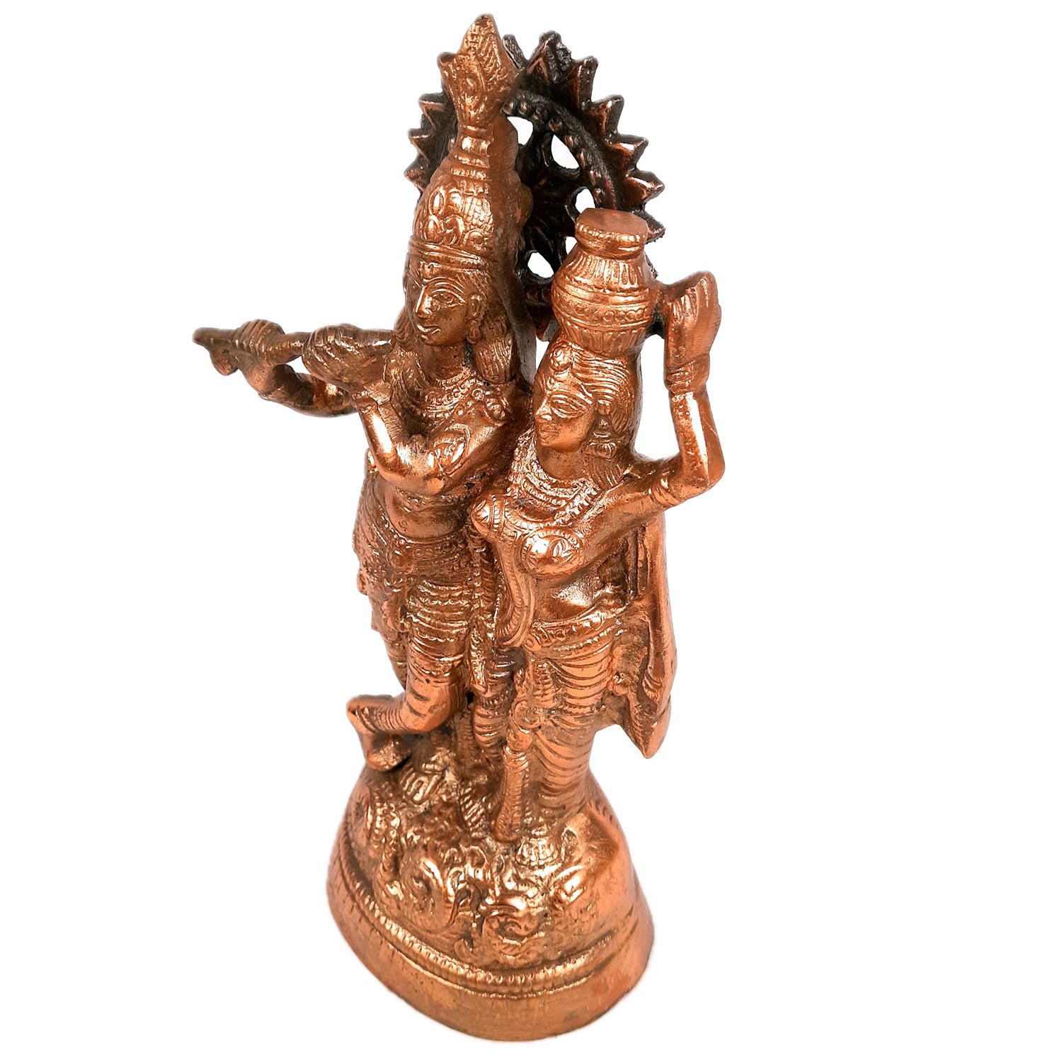 Radha Krishna Murti | Shri Radhe Krishna Statue Idol - for Home, Table, Living Room, Office, Puja , Entrance Decoration & Gifts | Religious & Spiritual Sculpture - 12 Inch - Apkamart