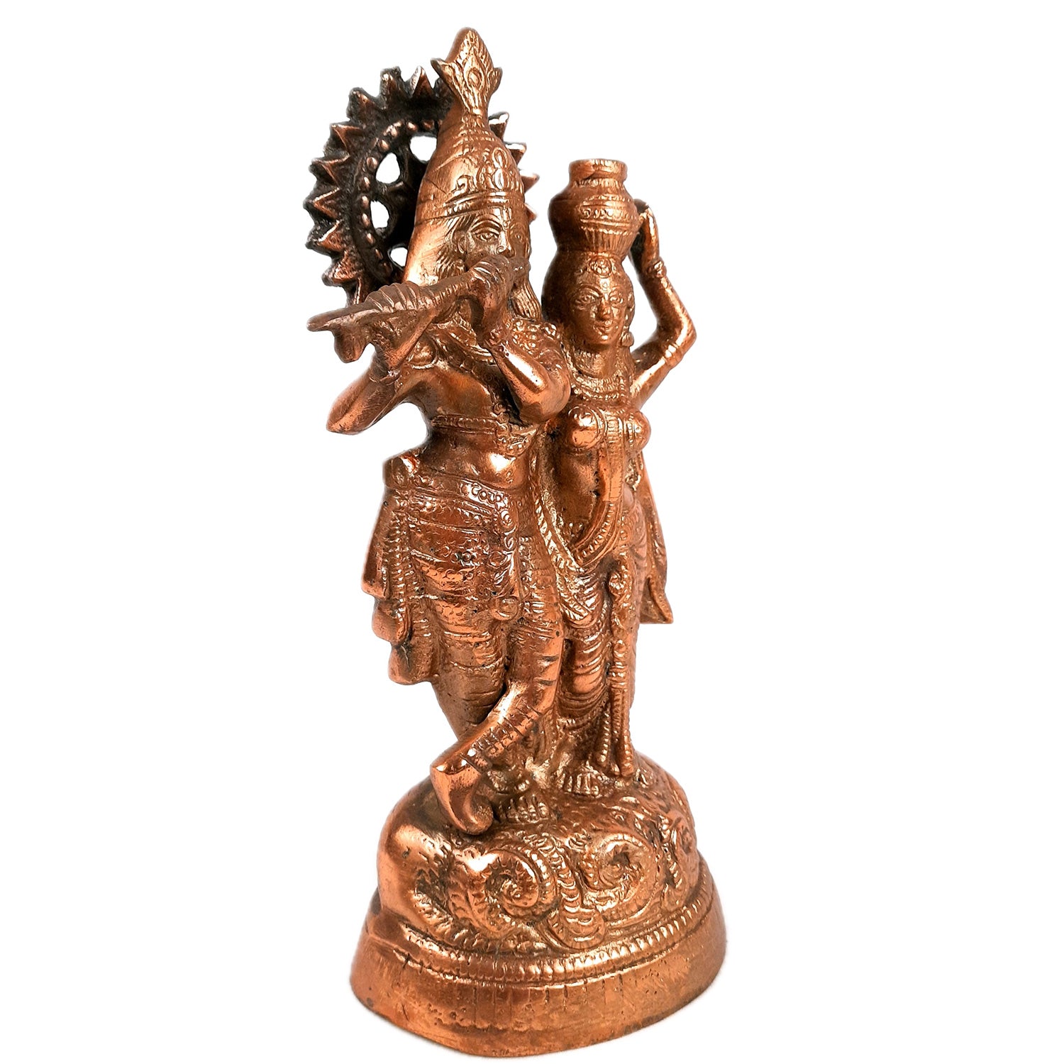Radha Krishna Murti | Shri Radhe Krishna Statue Idol - for Home, Table, Living Room, Office, Puja , Entrance Decoration & Gifts | Religious & Spiritual Sculpture - 12 Inch - Apkamart