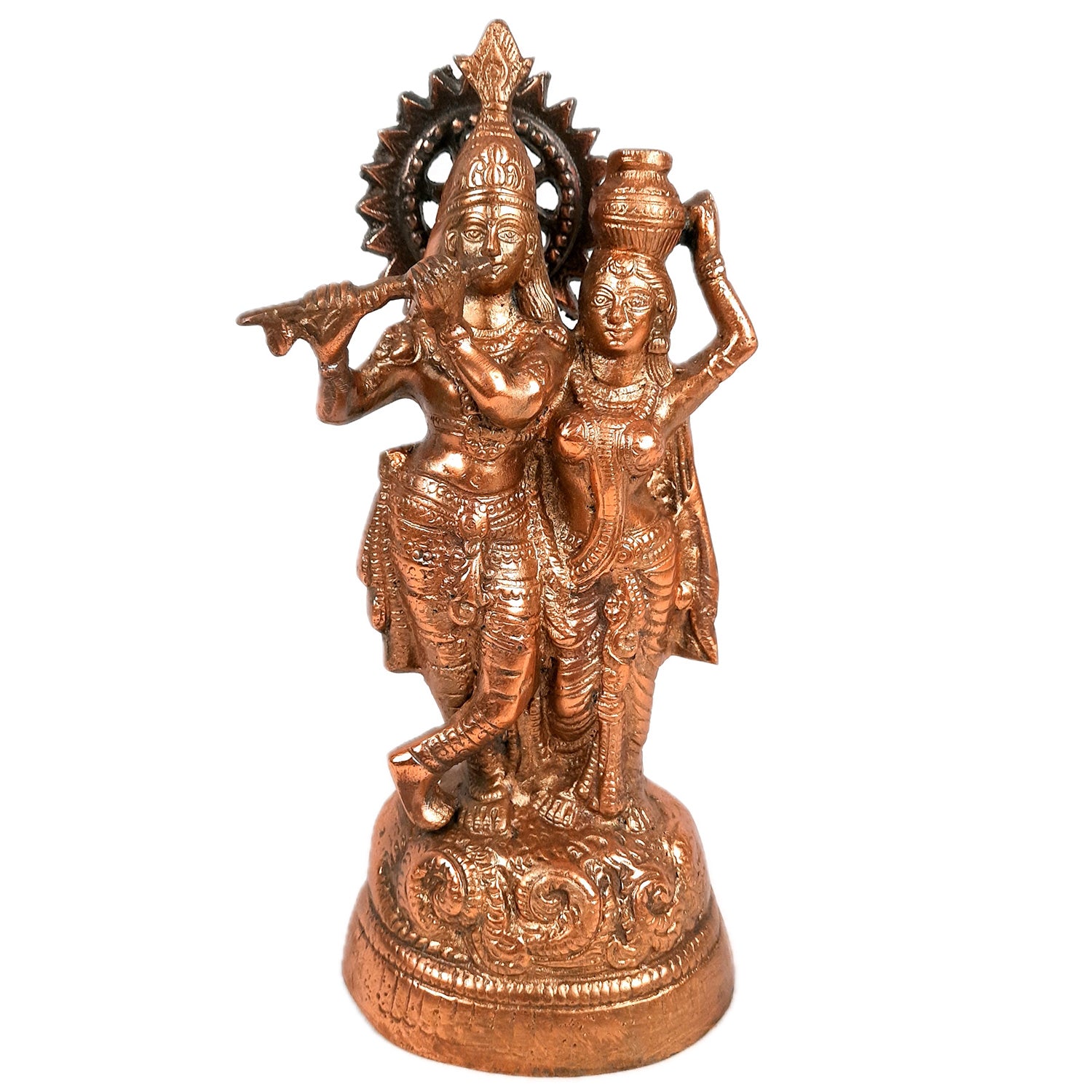 Radha Krishna Murti | Shri Radhe Krishna Statue Idol - for Home, Table, Living Room, Office, Puja , Entrance Decoration & Gifts | Religious & Spiritual Sculpture - 12 Inch - Apkamart