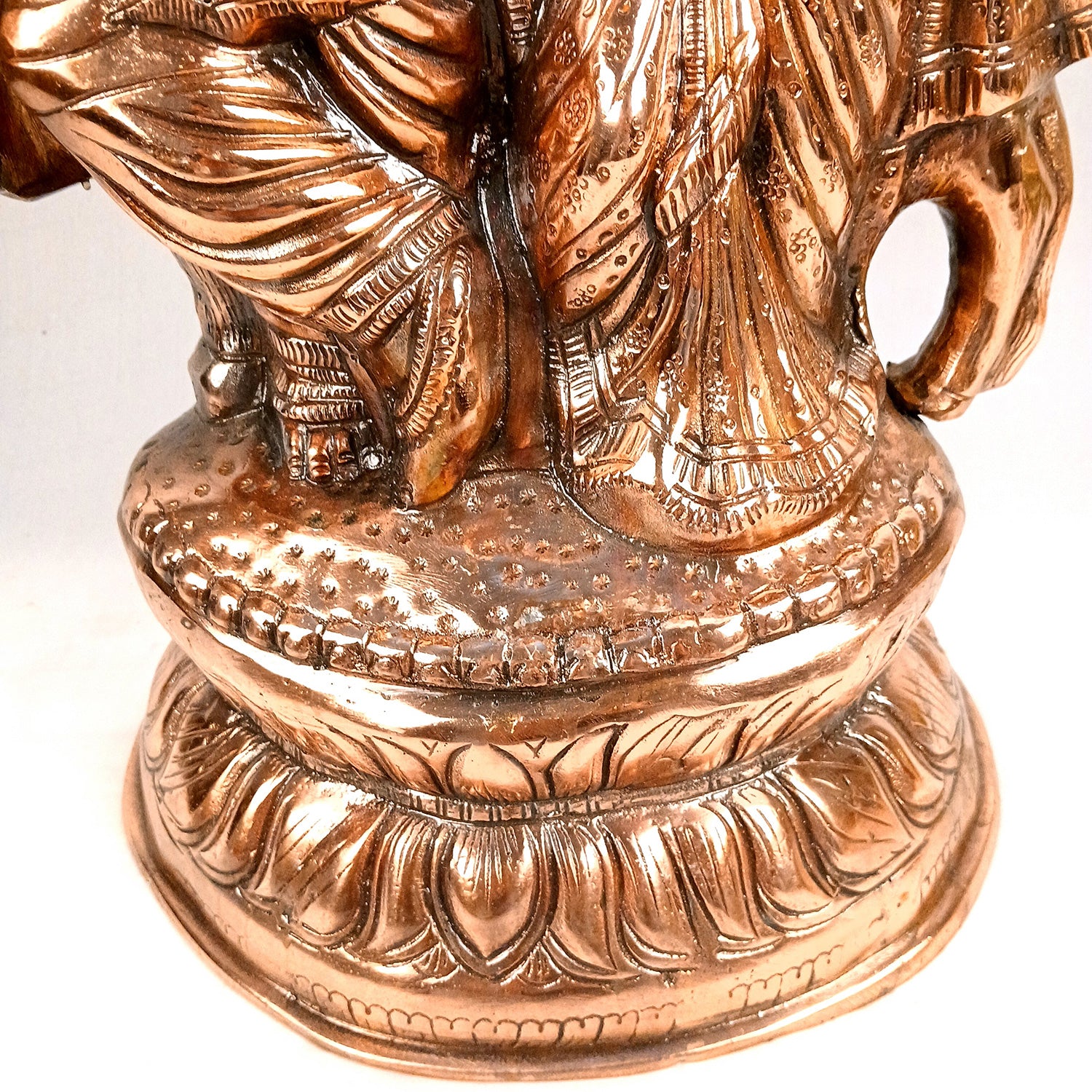 Radha Krishna Statue | Shri Radhe Krishna With Cow Idol Murti - for Home, Table, Living Room, Office, Puja , Entrance Decoration & Gifts - 26 Inch - Apkamart