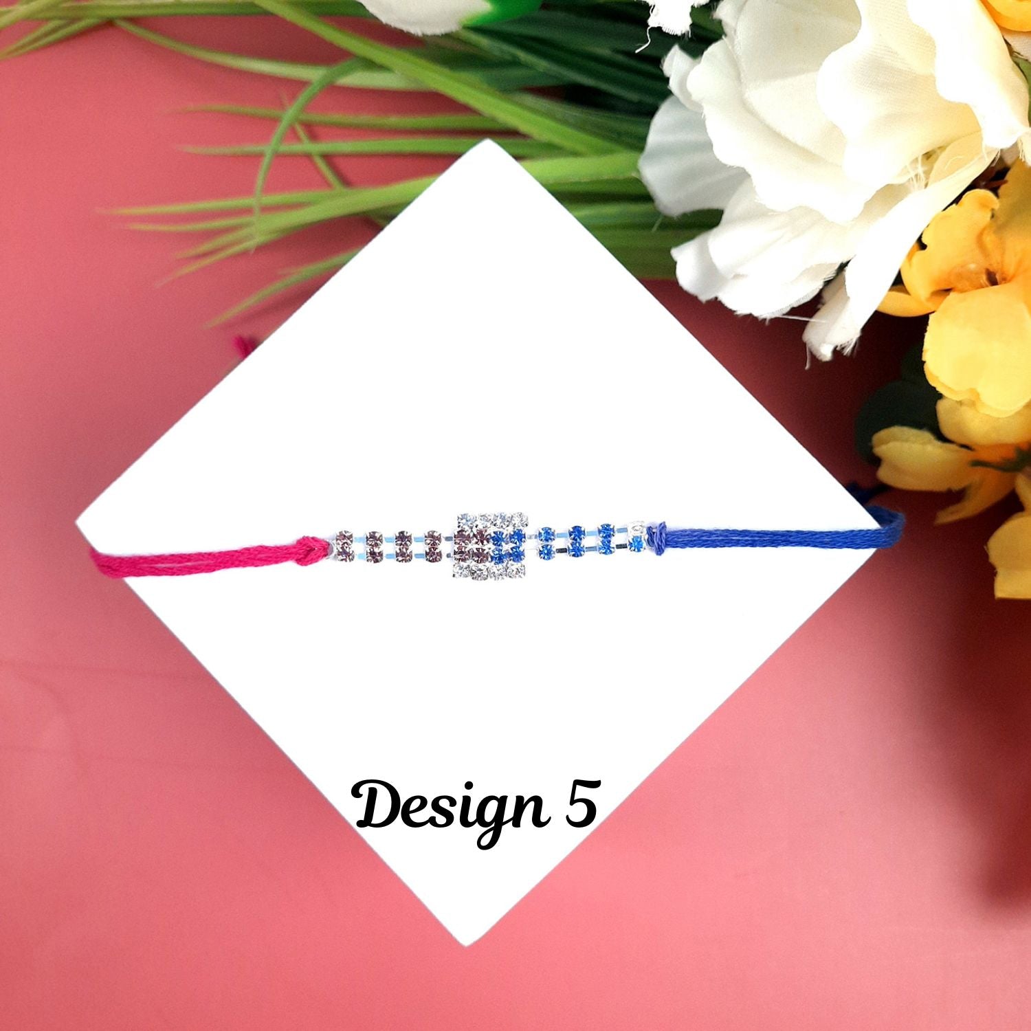 Designer Rakhi | Rakhi Exclusive American Diamond Rakhi Combo for Bhaiya, Bhabhi, Brother - Apkamart