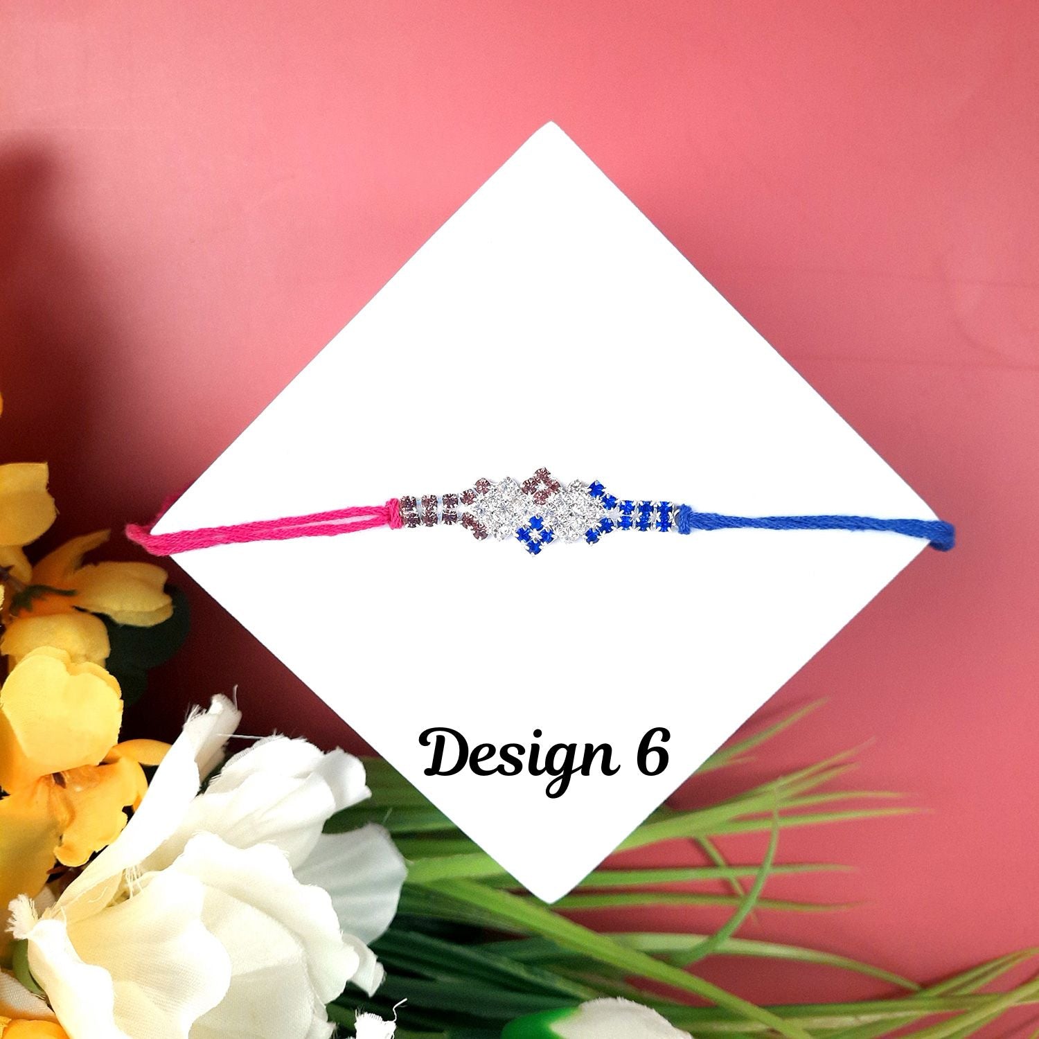 Designer Rakhi | Rakhi Exclusive American Diamond Rakhi Combo for Bhaiya, Bhabhi, Brother - Apkamart