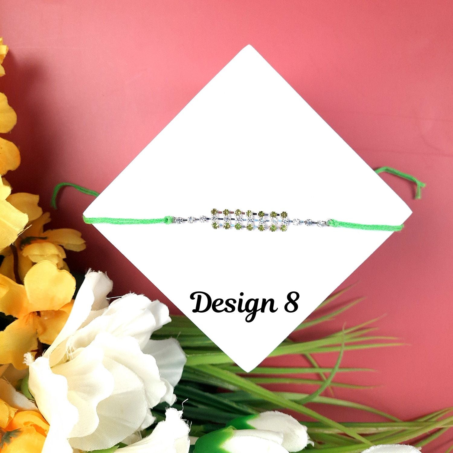 Designer Rakhi | Rakhi Exclusive American Diamond Rakhi Combo for Bhaiya, Bhabhi, Brother - Apkamart