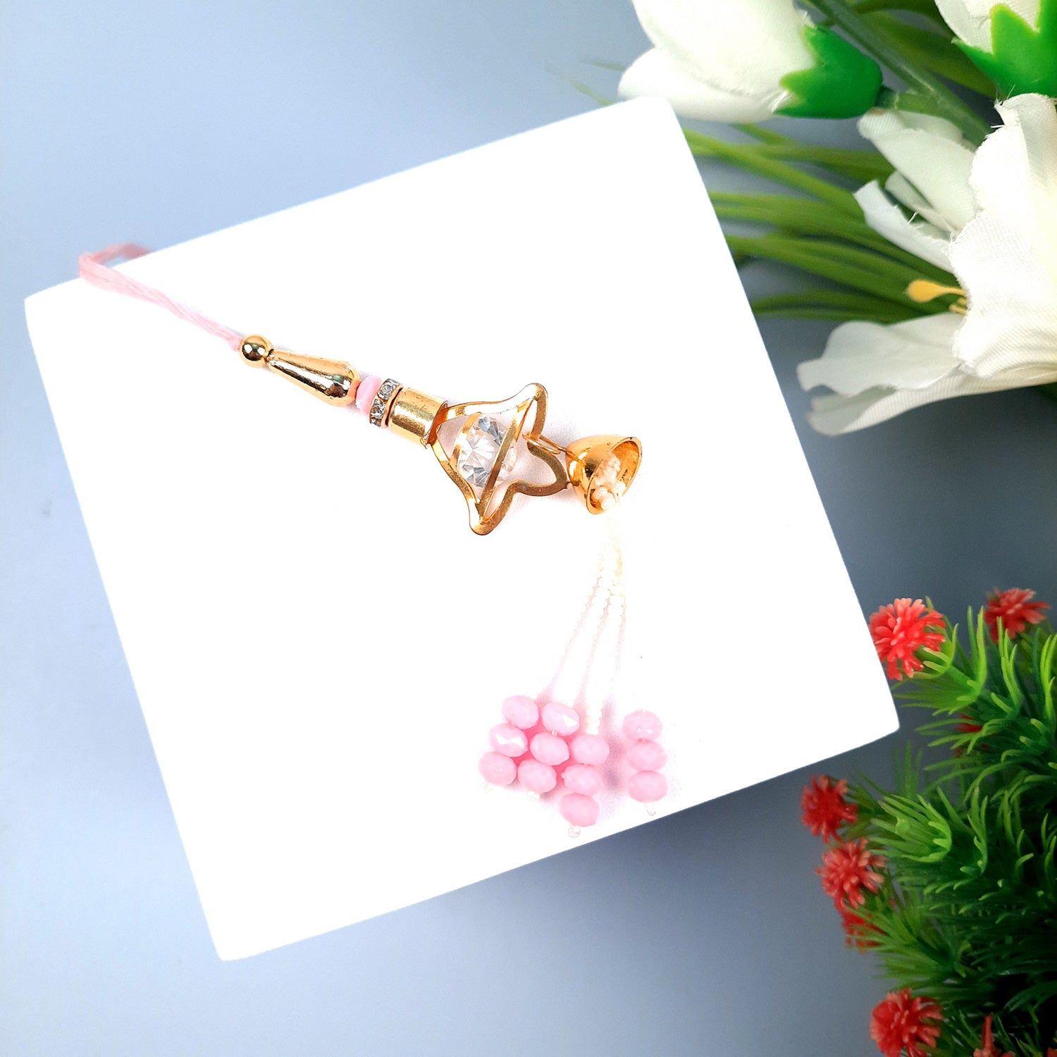 Rakhi Premium Designer | Lumba Rakhi - Combo for Bhaiya, Bhabhi, Sister in Law - apkamart