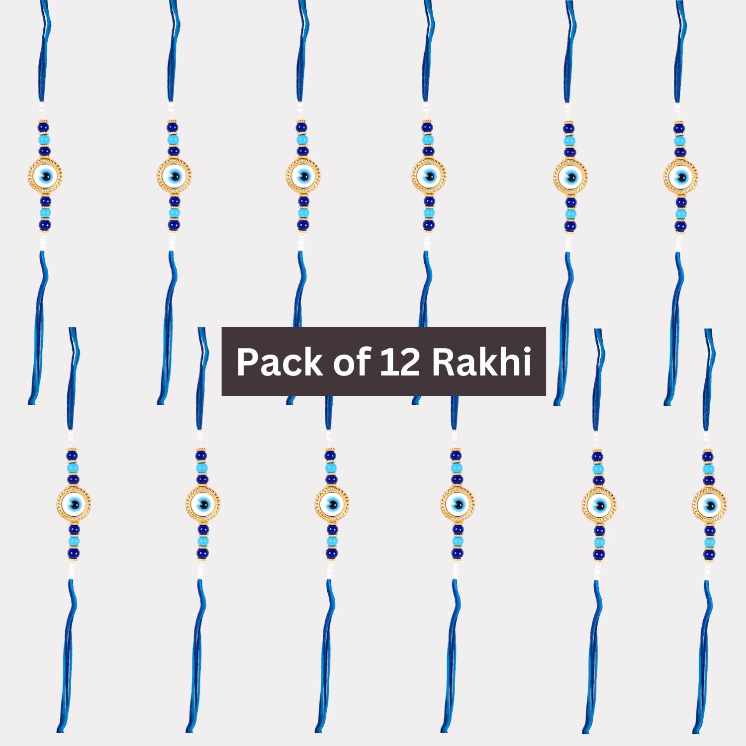 Evil Eye Rakhi | Rakhi Exclusive Designer Combo for Bhaiya, Bhabhi, Brother - apkamart #Style_pack of 12