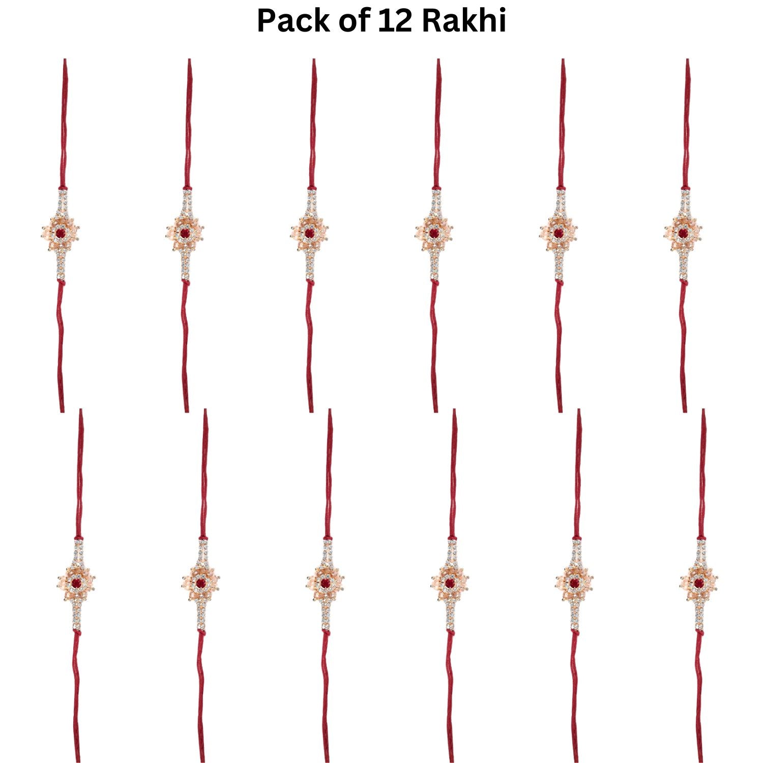 Brother Rakhi Set - for Brother/Bhai/Bhaiya/Bhabhi/Sister | for Raksha Bandhan - Apkamart #Style_Pack of 12