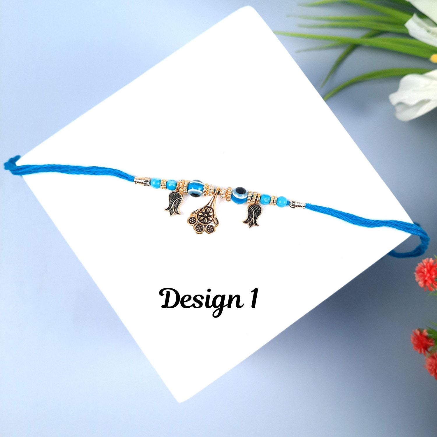 Rakhi Stylish | Evil Eye Rakhi | Ganesh Rakhi Combo for Bhaiya, Bhabhi, Brother & Kids - apkamart