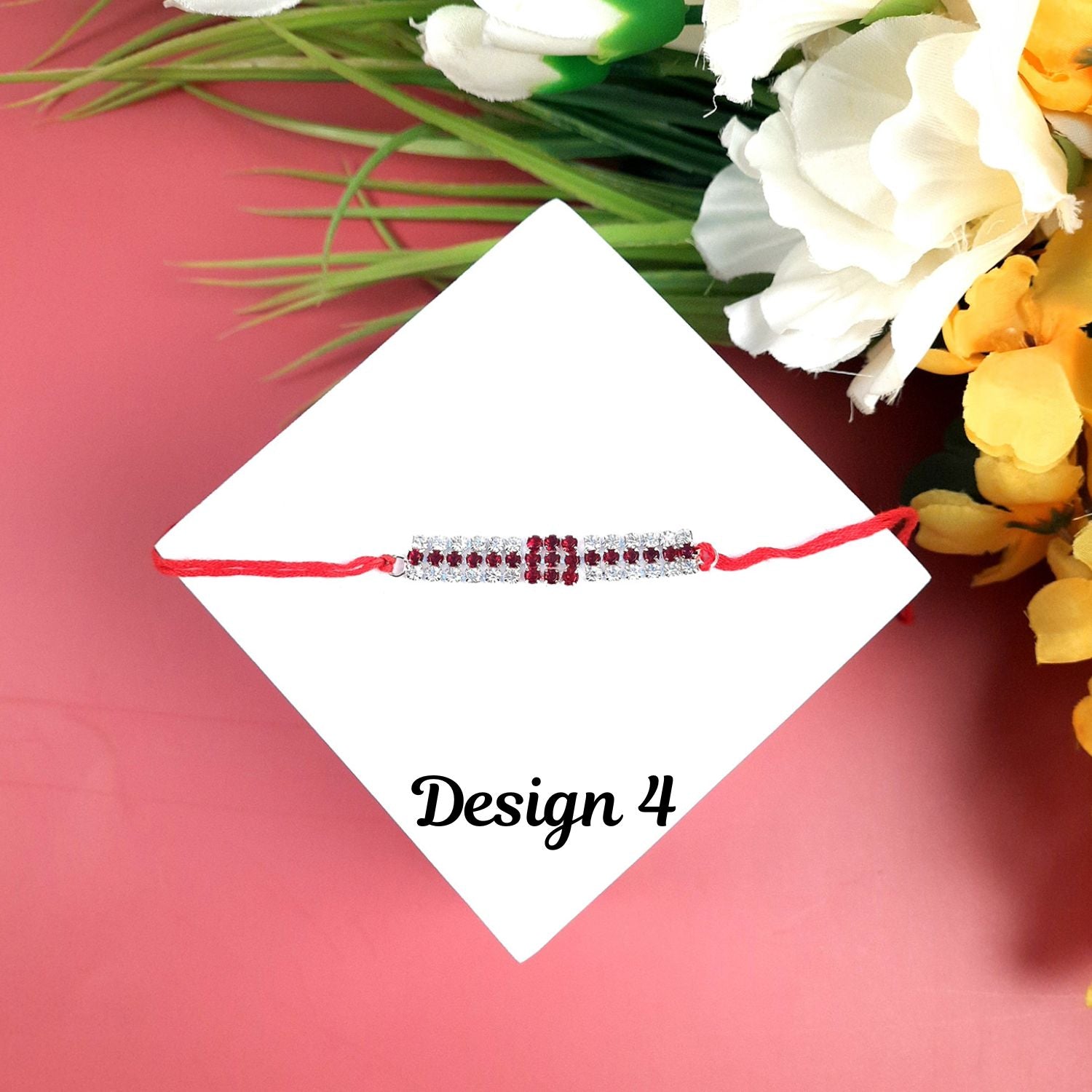 Designer Rakhi | Rakhi Exclusive American Diamond Rakhi Combo for Bhaiya, Bhabhi, Brother - Apkamart