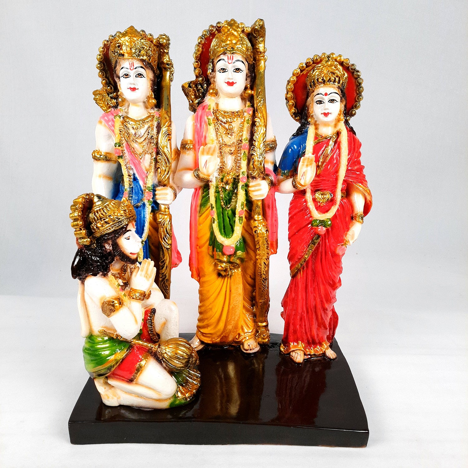 Ram Darbar Statue | Ram, Laxman, Sita, Hanuman Idol With High-Quality Finish - for Puja Room, Home, Temple, Decor & Gifts - 13 Inch - apkamart