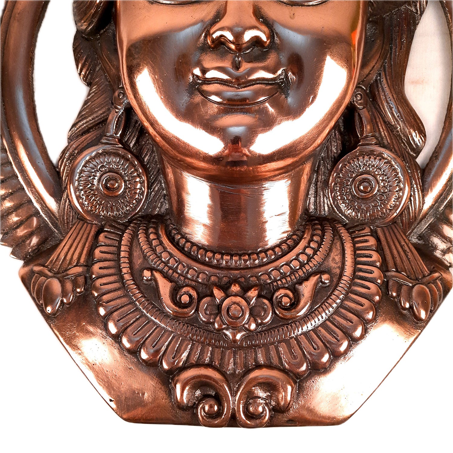 Shri Ram Wall Hanging Statue Idol | Rama Lalla Face Wall Decor - for Pooja, Home, Temple, Mandir Decor & Gift - apkamart