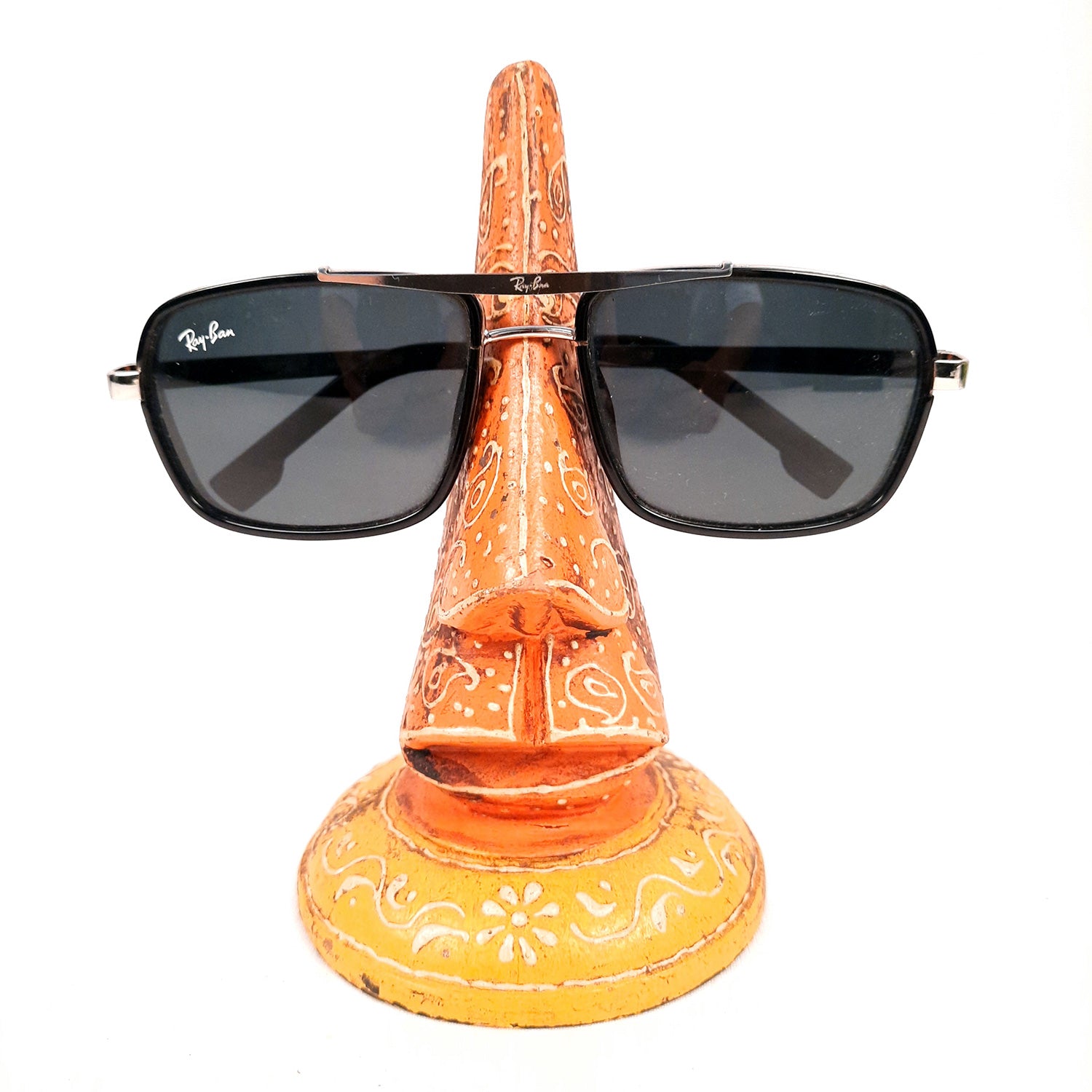 Wooden Spectacle Holders | Specs Eyeglass Holder Stand Nose Shaped - For Home, Desktop, Table, Office Decor, Organization & Gifts - apkamart #Style_Design 1