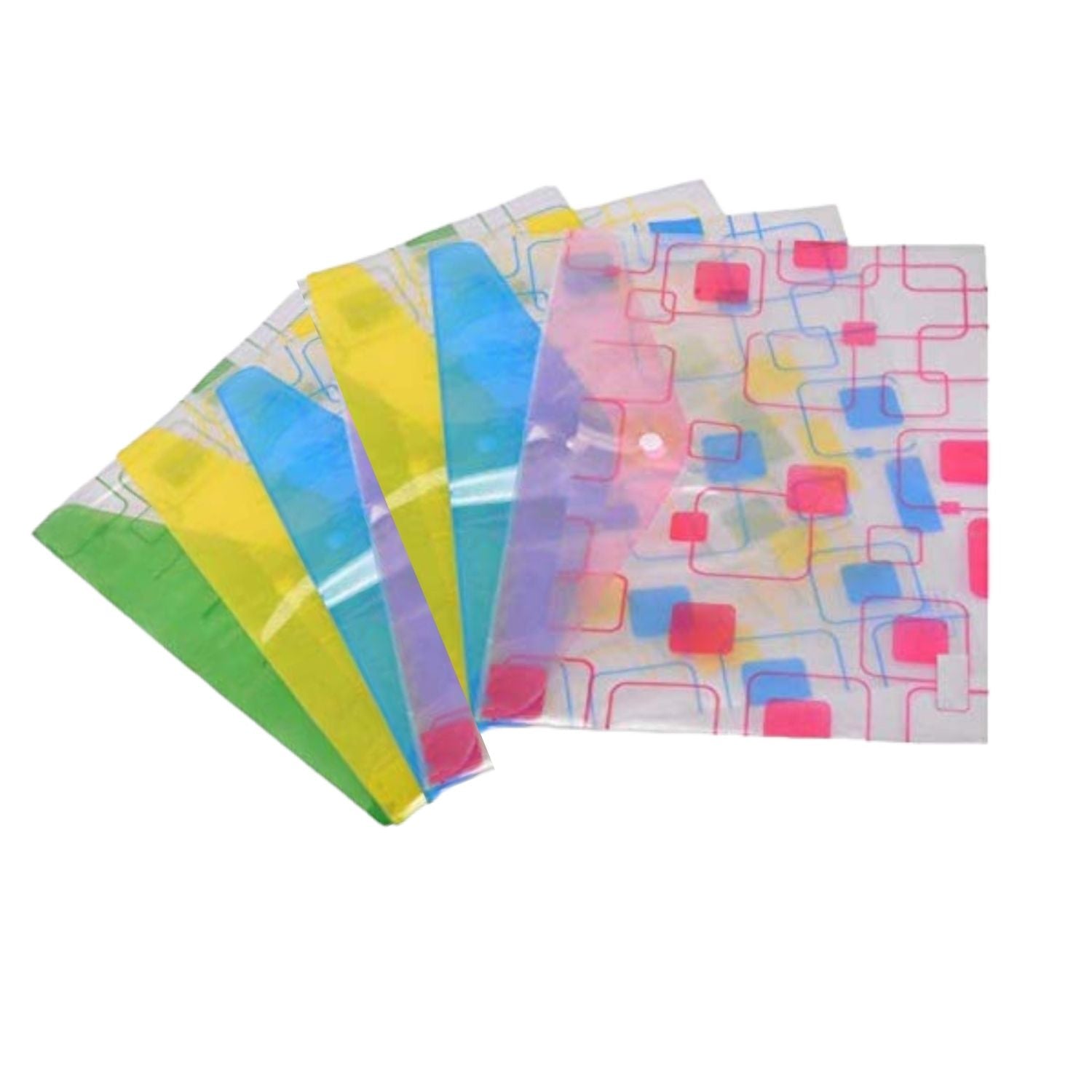Button Folder A4 Size - For Filing Kids Document - For Kids, School Projects & Birthday Return Gifts - Apkamart #style_pack of 6