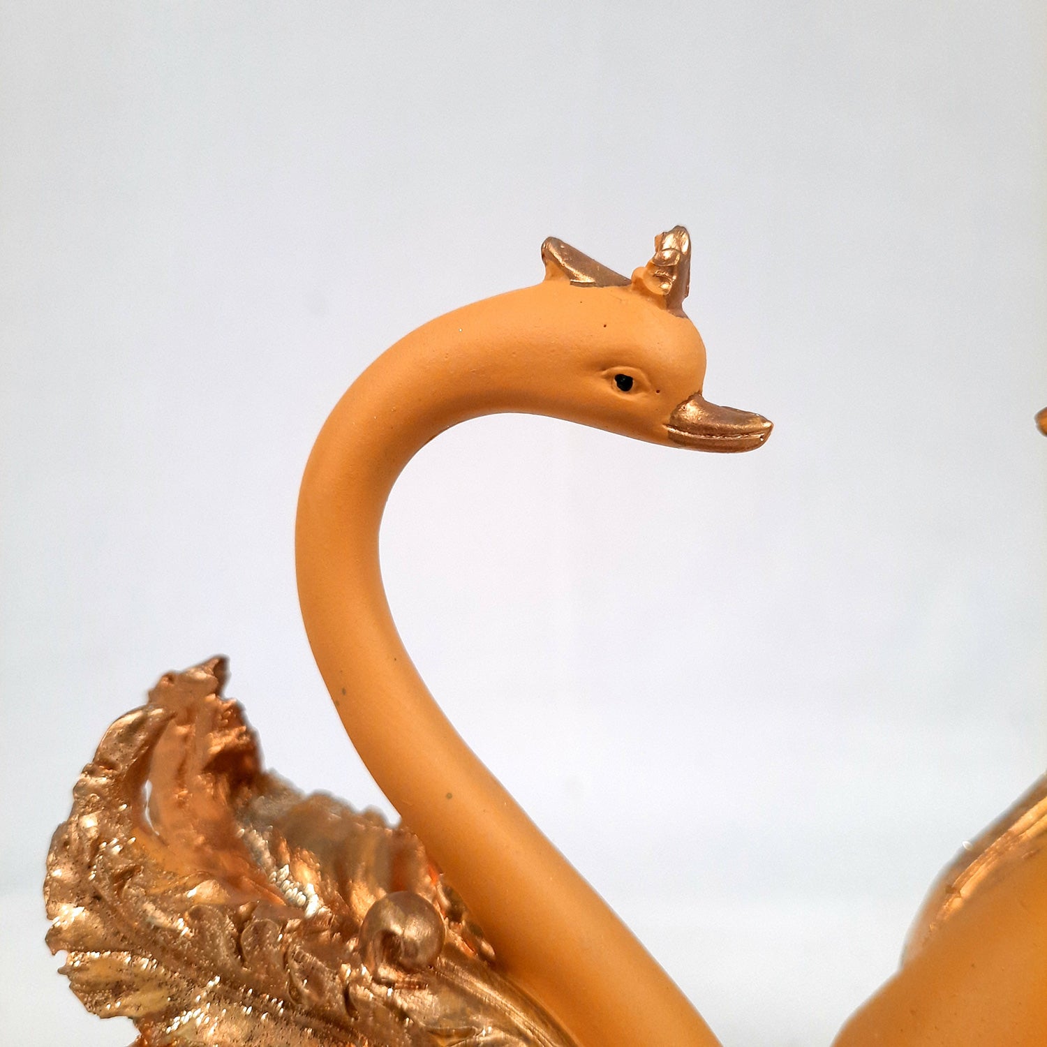 Swan Pair Showpiece | Swan Couple Statue | Kissing Duck Set - For Home, Table, Office, Desk Decor, Gift for him her - 7 inch - apkamart #Style_Design 1