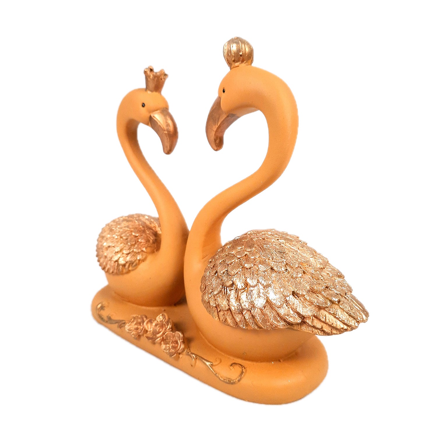 Swan Pair Showpiece | Swan Couple Statue | Kissing Duck Set - For Home, Table, Office, Desk Decor, Gift for him her - 7 inch - apkamart #Style_Design 3