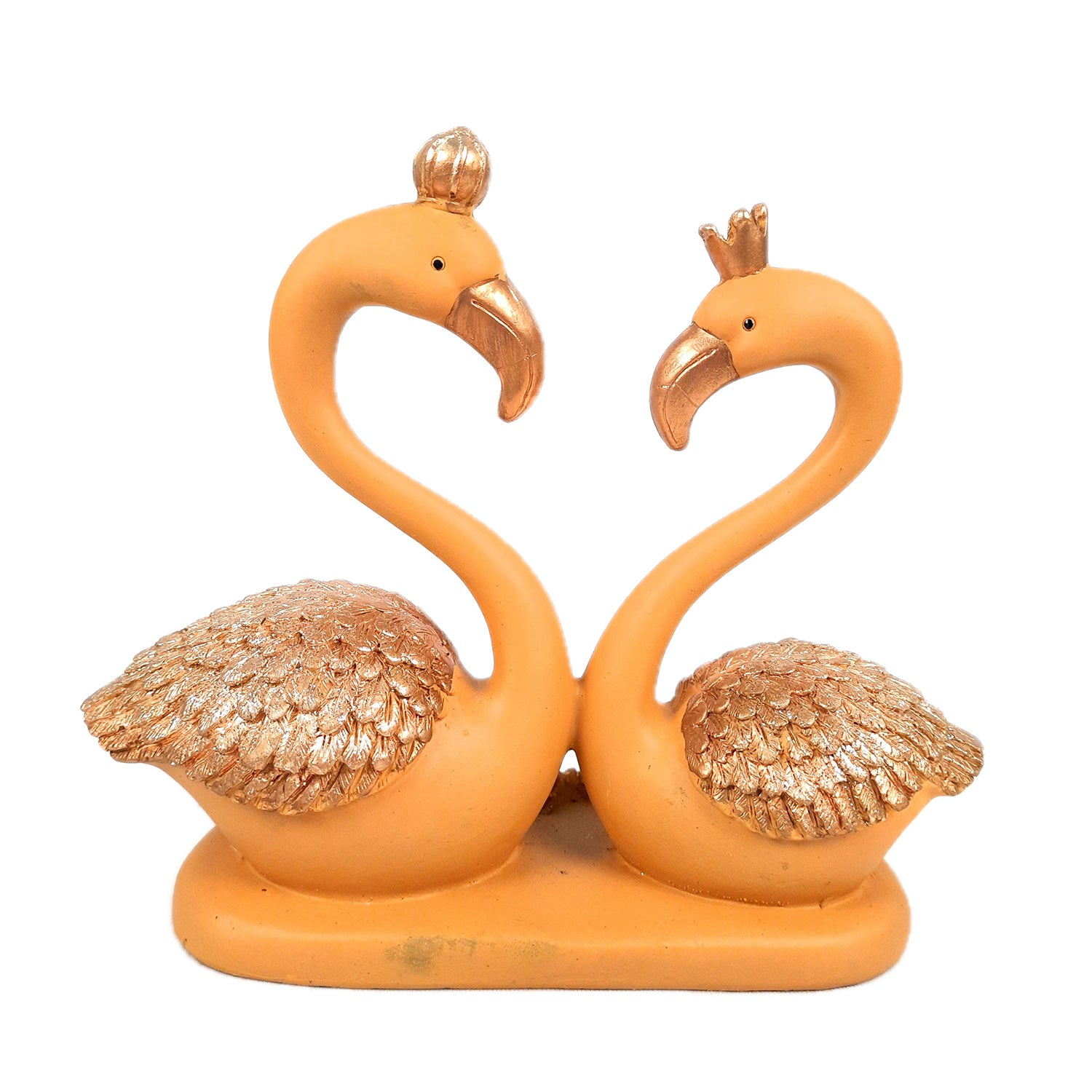 Swan Pair Showpiece | Swan Couple Statue | Kissing Duck Set - For Home, Table, Office, Desk Decor, Gift for him her - 7 inch - apkamart #Style_Design 3