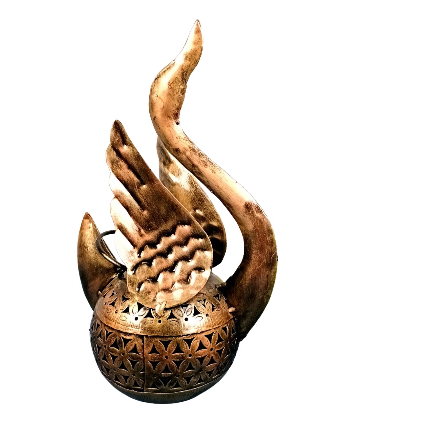 Swan Tea Light Stand Showpiece | Decorative Candle Tealight Holder - for Home, Table, Living Room Decor | for Festival Decoration & Gifts (Pack of 2) - Apkamart