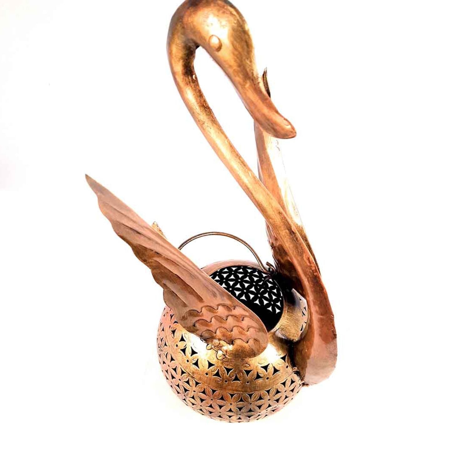 Swan Tea Light Stand Showpiece | Decorative Candle Tealight Holder - for Home, Table, Living Room Decor | for Festival Decoration & Gifts (Pack of 2) - Apkamart