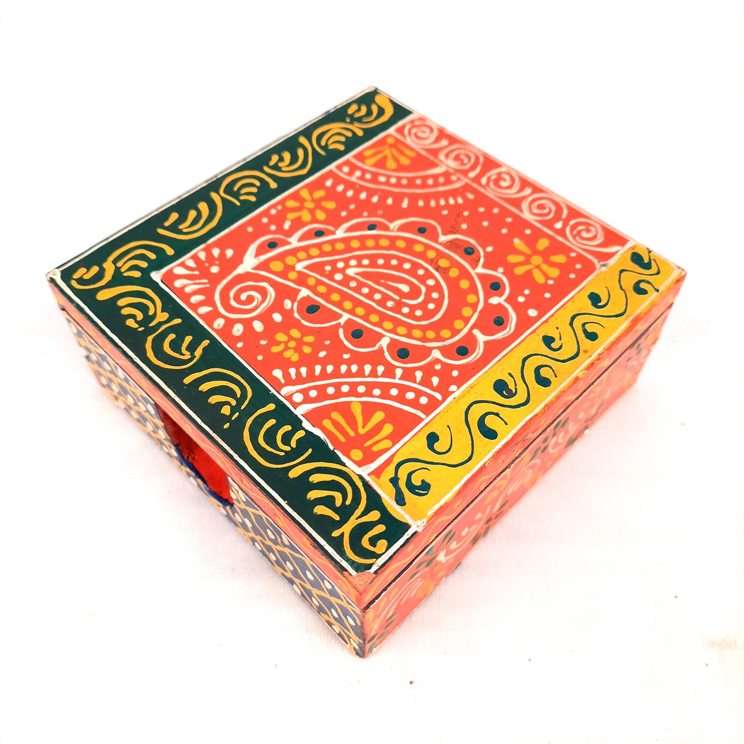 Tea Coasters - All Different Color & Design Coasters| Wooden Coffee Coaster | Heat Pad - for Kitchen, Bar, Tables, Hot Pots, Cups, Mugs - 5 Inch (Set of 6) - apkamart