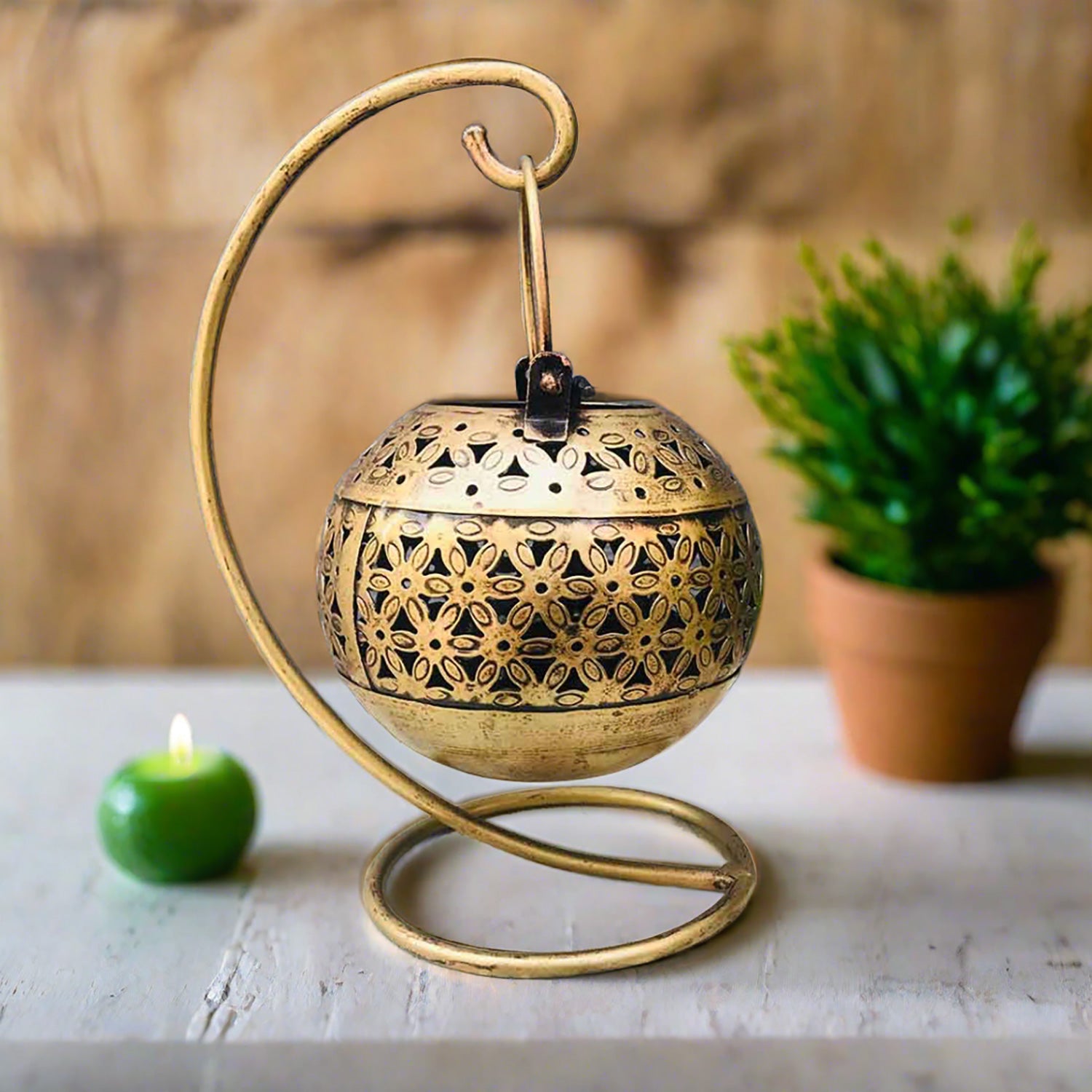 Candles Votives - Hanging Tea Light Holder - 10 Inch - ApkaMart