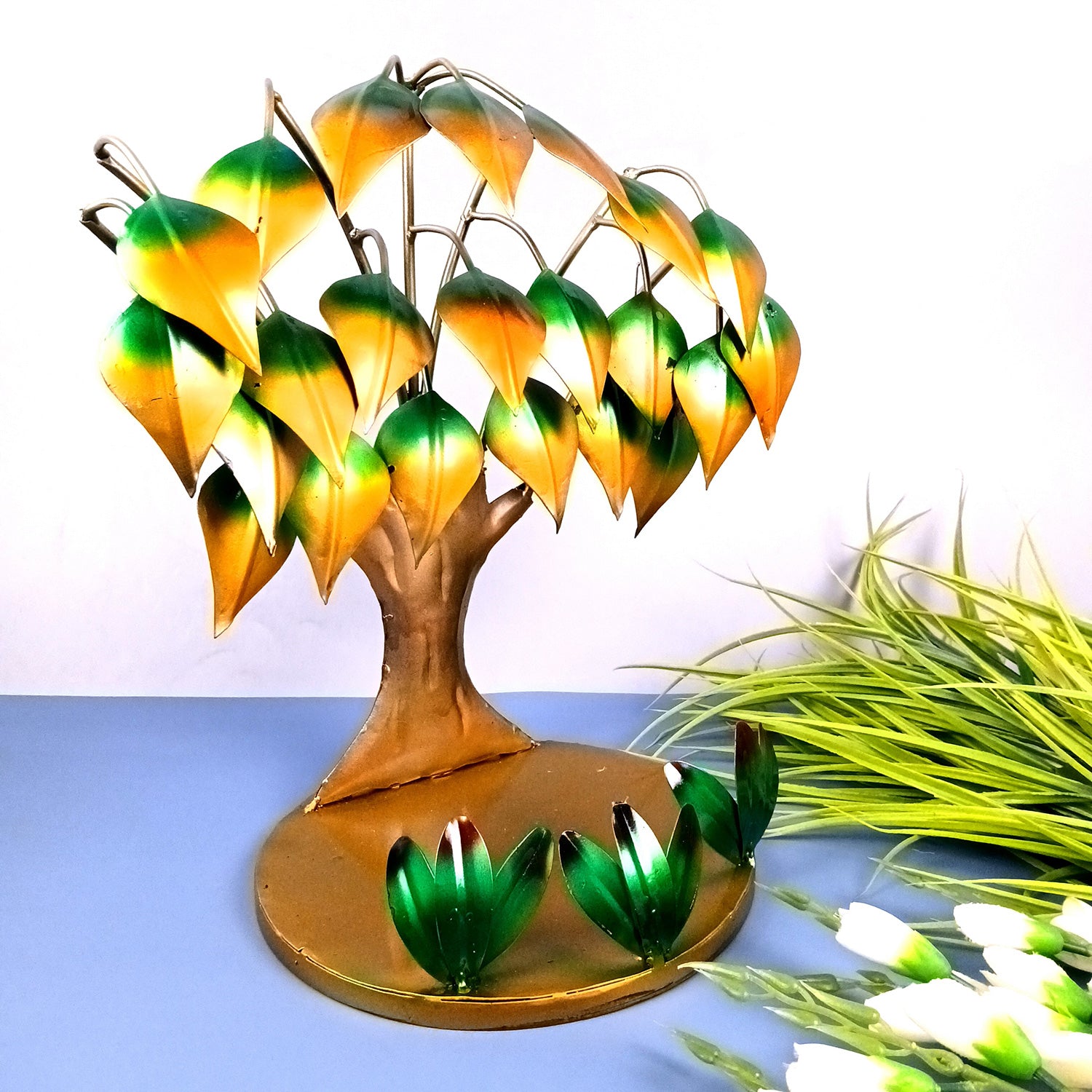 Tree Showpiece | Display Stand / Aasan for God Statues, Idols & Buddha Showpieces - for Temple, Home, Living Room, Office Desk, Mandir Decor & Gifts - 14 Inch - Apkamart