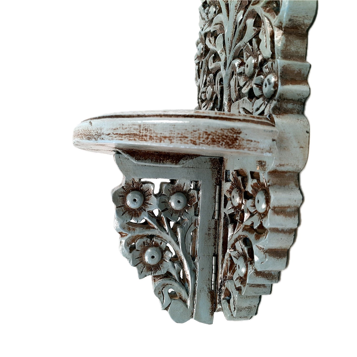 Wall Shelf Brackets | Wooden Shelves Hanging For Keeping Showpieces, Small Plants, Tea Lights | Wall Stand Shelves - For Home, Living Room, Wall Decor & Gifts - 18 Inch - Apkamart