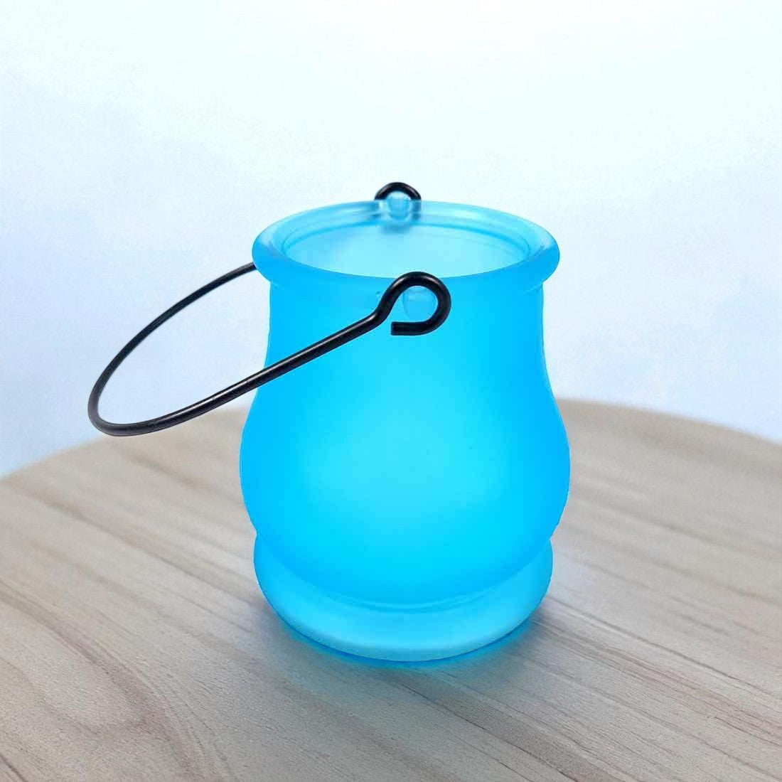 Handcrafted Glass Tealight Candle Holder for Table Decor & Gifts | Diwali, Festive Decoration - 8 Inch