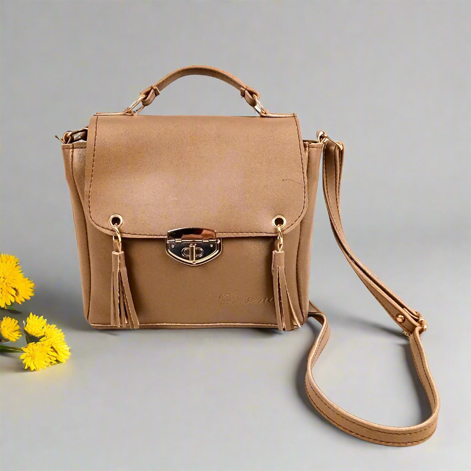 Leather College Bags For Girls BIBO 18 Litter Pink Backpack Bag