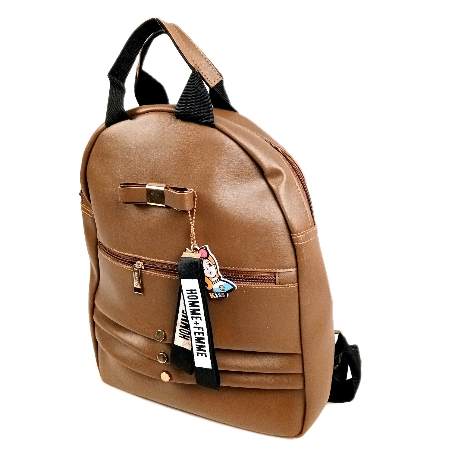 Backpack Bag |Premium PU Leather Casual Pithu Bags | Latest Trendy Office Bag | School & College Bags for Girls - For Woman, Girls, Laptop, Office & Gifts - Blue - Apkamart #Colour_Brown
