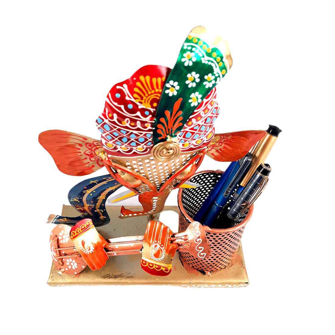 Ganesha Design Pen Holder for Table Decor & Gifts - 11 Inch - ApkaMart