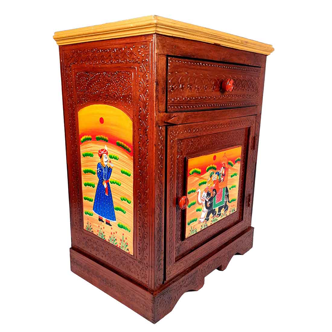 Bedside Table with Drawer | Side Table for Bedroom with Storage - 24 Inch - ApkaMart