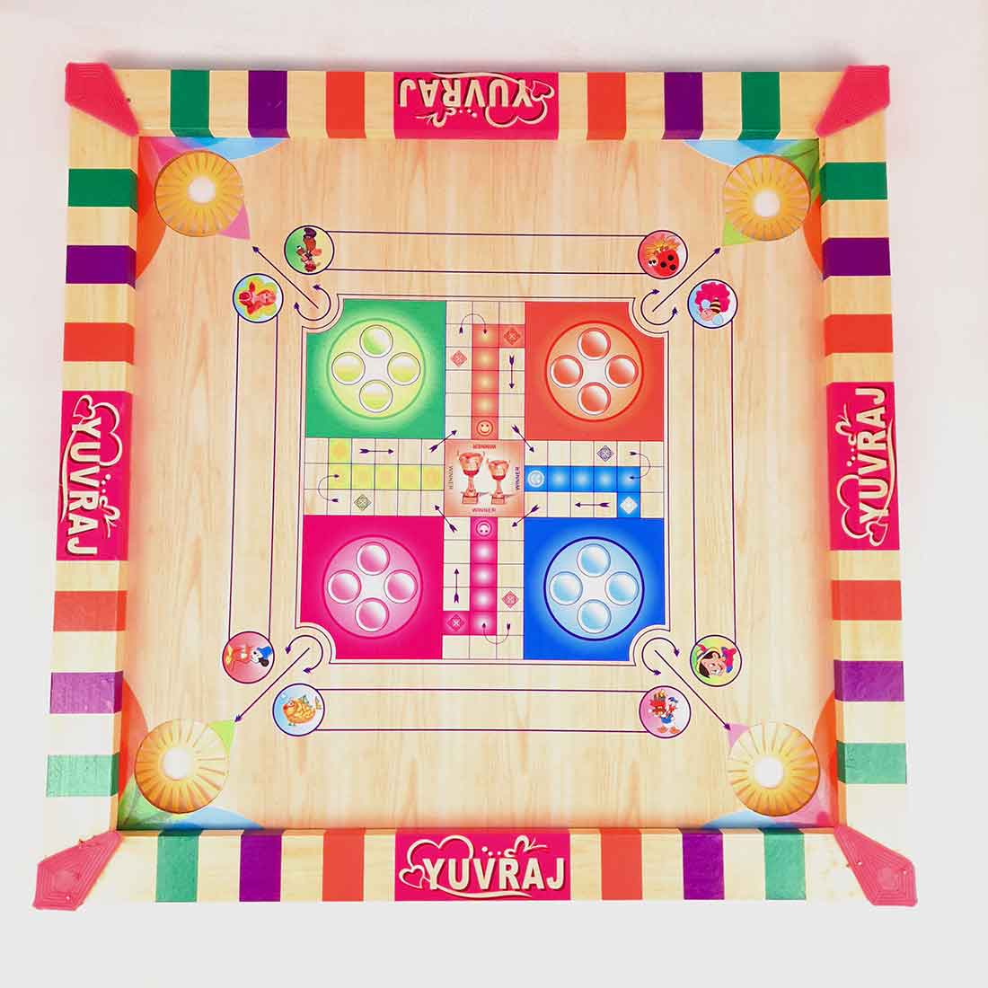Board Games -3 in 1 - Carrom | Ludo | Snakes and Ladders - For Kids, Boys & Girls - 20 Inch - ApkaMart