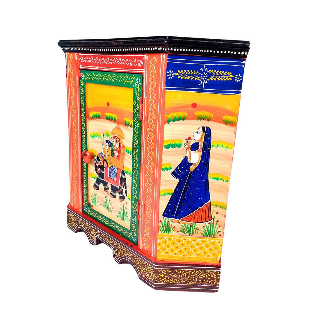 Almirah Corner Rack Corner | Tables for Living Room for Interiors Decor - 18 Inch - ApkaMart