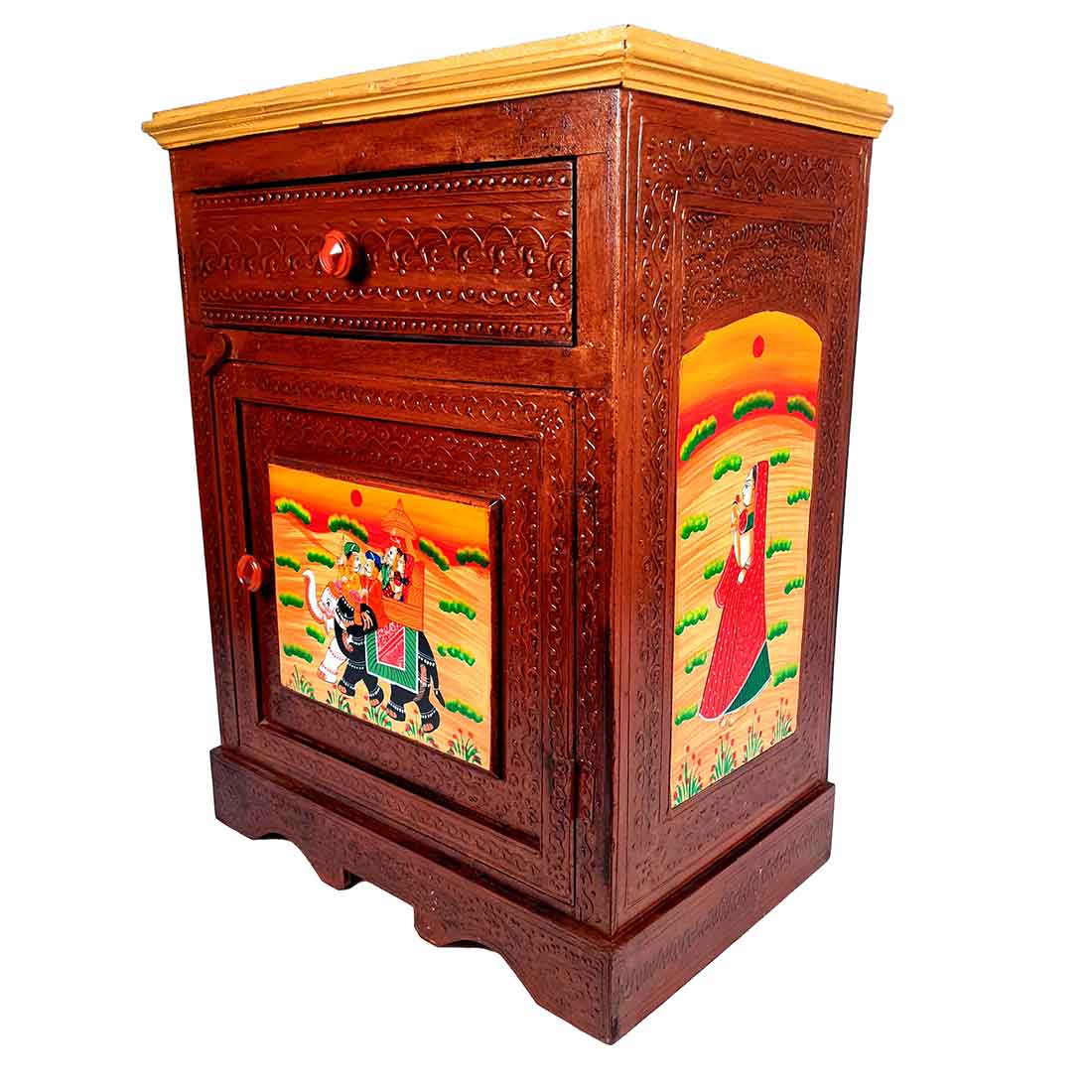 Bedside Table with Drawer | Side Table for Bedroom with Storage - 24 Inch - ApkaMart