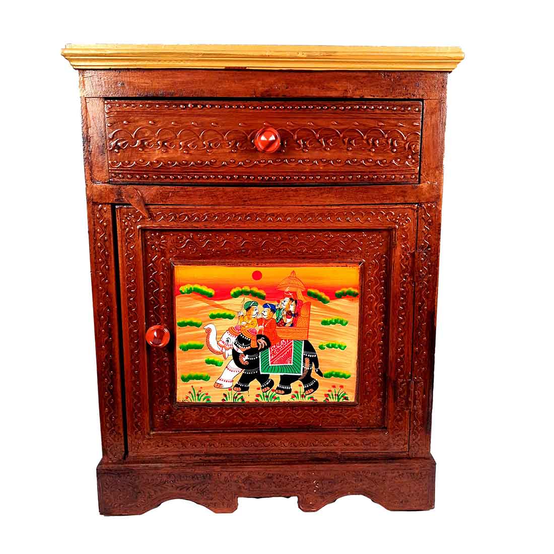 Bedside Table with Drawer | Side Table for Bedroom with Storage - 24 Inch - ApkaMart