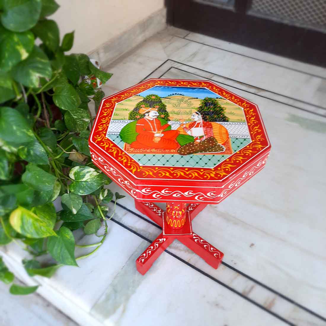 Corner Table | Bed Side Table for Small Spaces - 16 inch - ApkaMart