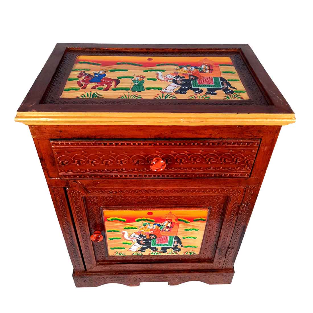 Bedside Table with Drawer | Side Table for Bedroom with Storage - 24 Inch - ApkaMart