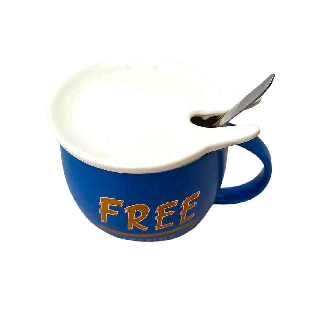 Coffee Mug with Lid - for Tea, Coffee, Milk, Beverage - ApkaMart